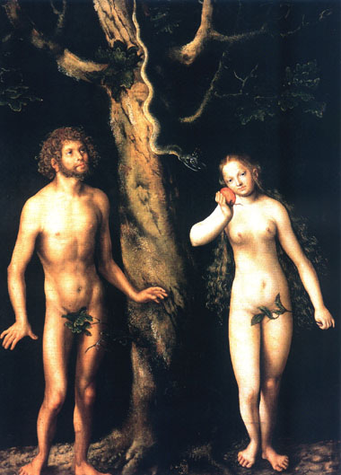 Rysunek 1 Adam i Ewa, Lucas Cranach Starszy